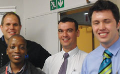 [L to R]: Izak Muller, Mothibi Thabeng, Conrad Muller and Cuan Robertson